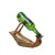 Kaczka stojak na wino z drewna tekowego gładka
